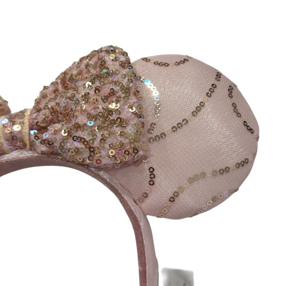 Disney Parks Minnie Mouse All Pink Sparkly Sequins BEST DAY EVER Headband Ears - Picture 5 of 12